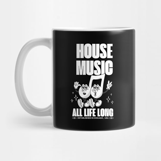 HOUSE MUSIC  - Happy notes (whites) by DISCOTHREADZ 